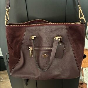 Coach Dark Brown Leather Shoulder Bag